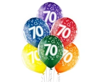 Balloons Belbal 12", D11, 70th birthday, 6pcs